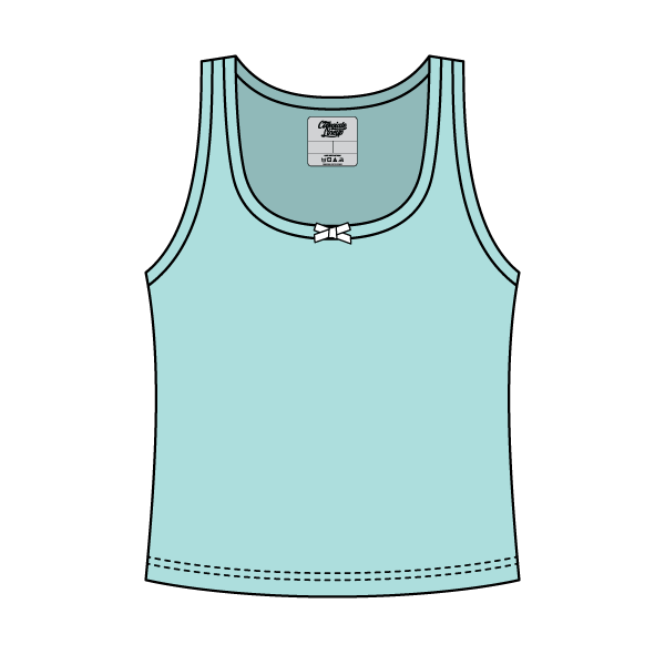 Ribbed Scoop Neck Tank with Bow - The Collegiate Lineup