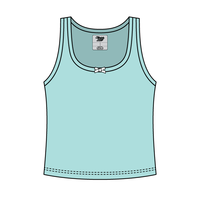 Ribbed Scoop Neck Tank with Bow - The Collegiate Lineup