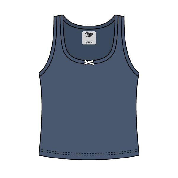 Ribbed Scoop Neck Tank with Bow - The Collegiate Lineup