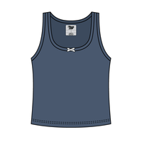 Ribbed Scoop Neck Tank with Bow - The Collegiate Lineup