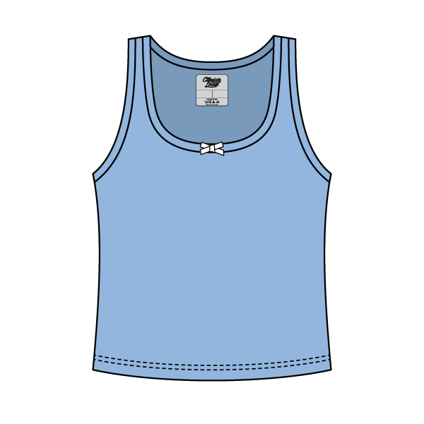 Ribbed Scoop Neck Tank with Bow - The Collegiate Lineup