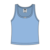 Ribbed Scoop Neck Tank with Bow - The Collegiate Lineup
