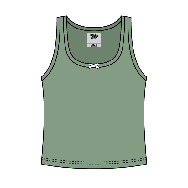 Ribbed Scoop Neck Tank with Bow - The Collegiate Lineup