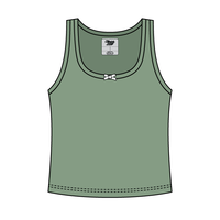 Ribbed Scoop Neck Tank with Bow - The Collegiate Lineup