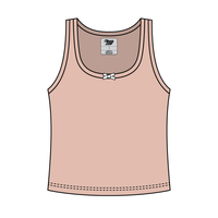 Ribbed Scoop Neck Tank with Bow - The Collegiate Lineup