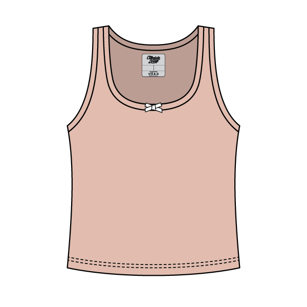 Ribbed Scoop Neck Tank with Bow - The Collegiate Lineup