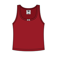 Ribbed Scoop Neck Tank with Bow - The Collegiate Lineup
