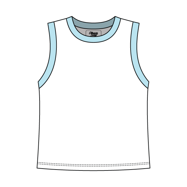 Uniform Contrast Trim Crop Tank