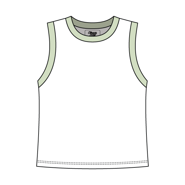 Uniform Contrast Trim Crop Tank