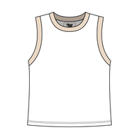 Uniform Contrast Trim Crop Tank