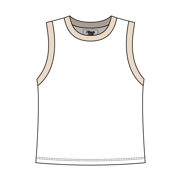 Uniform Contrast Trim Crop Tank