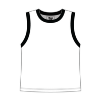 Uniform Contrast Trim Crop Tank
