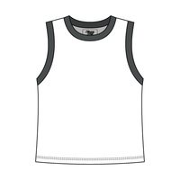 Uniform Contrast Trim Crop Tank