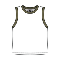 Uniform Contrast Trim Crop Tank