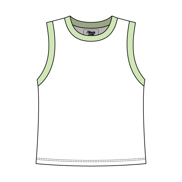 Uniform Contrast Trim Crop Tank
