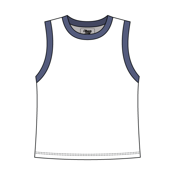 Uniform Contrast Trim Crop Tank