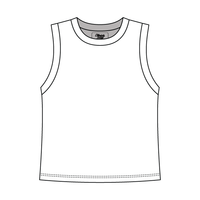 Uniform Contrast Trim Crop Tank