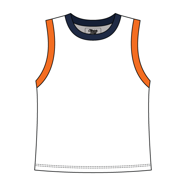 High Neck Crop Tank Multi Contrast Trim