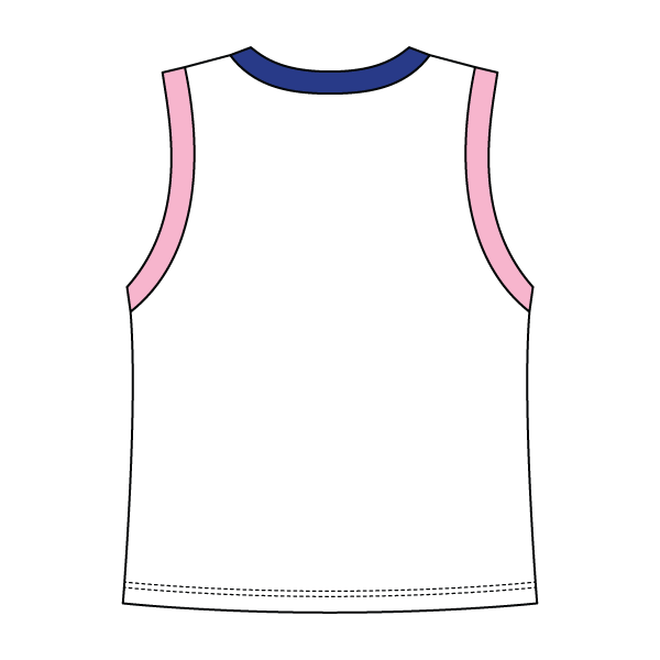 High Neck Crop Tank Multi Contrast Trim