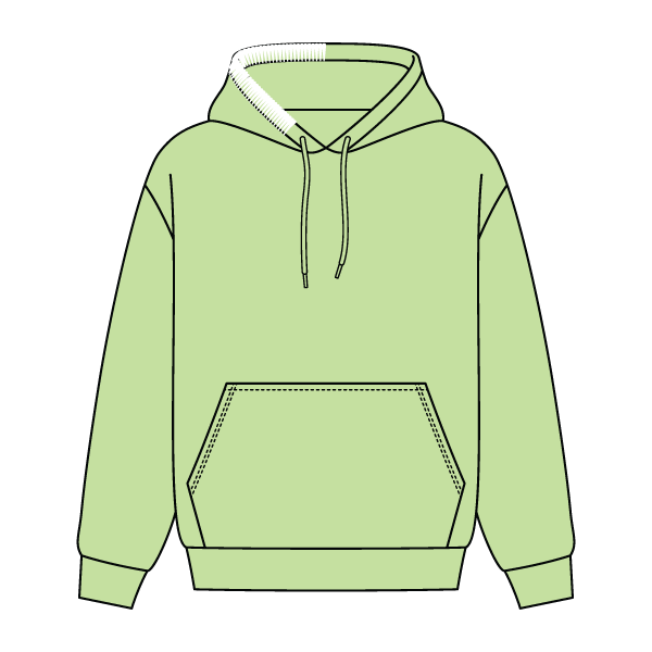 Stitched Neck Hoodie Cozy Fleece