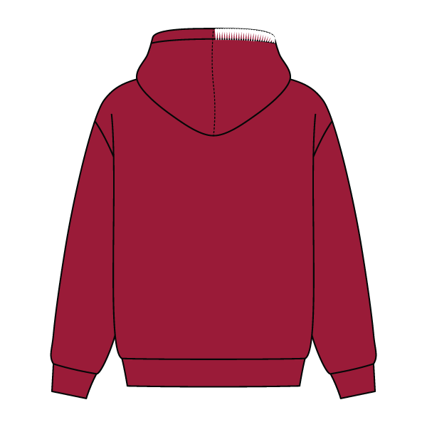 Stitched Neck Hoodie Cozy Fleece
