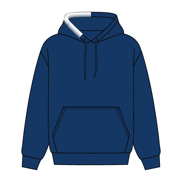 Stitched Neck Hoodie Cozy Fleece