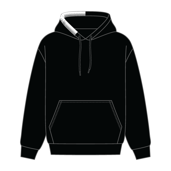Stitched Neck Hoodie Cozy Fleece