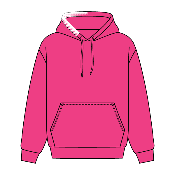Stitched Neck Hoodie Cozy Fleece
