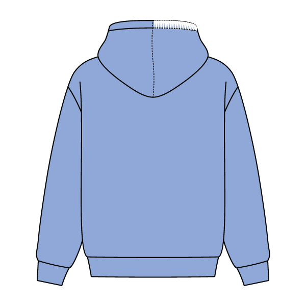 Stitched Neck Hoodie Cozy Fleece