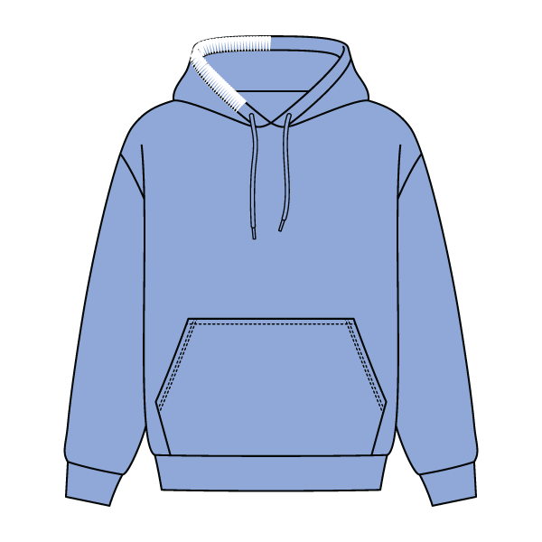 Stitched Neck Hoodie Cozy Fleece