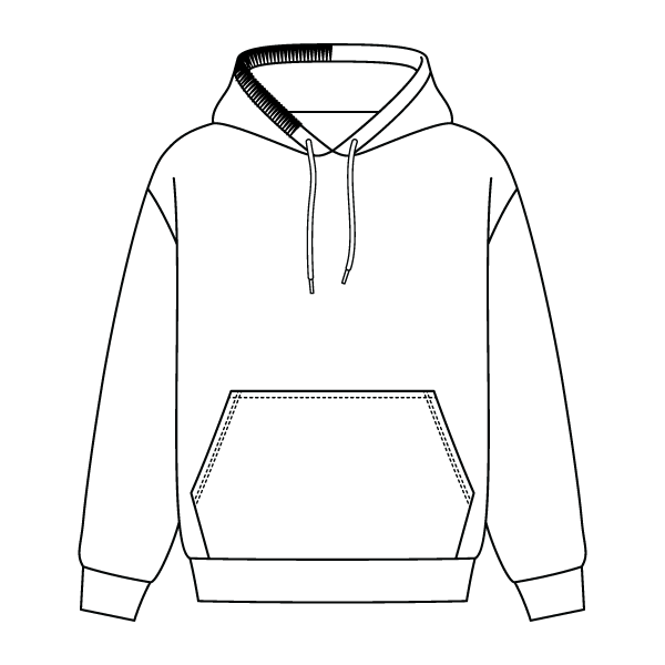 Stitched Neck Hoodie Cozy Fleece