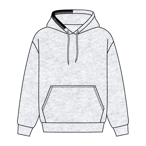 Stitched Neck Hoodie Cozy Fleece