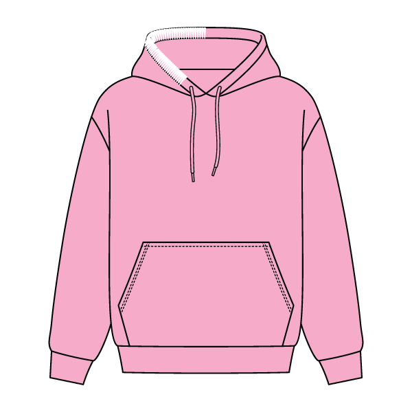 Stitched Neck Hoodie Cozy Fleece