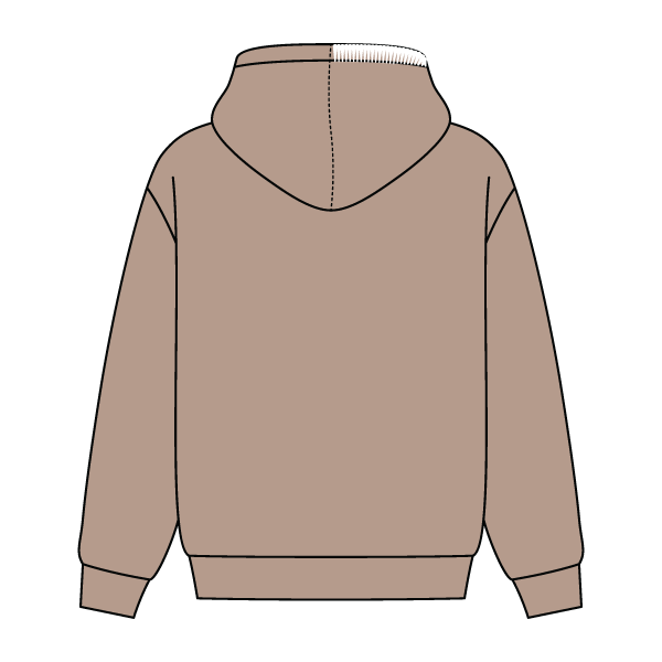 Stitched Neck Hoodie Cozy Fleece