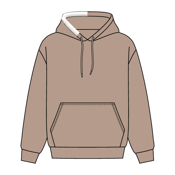 Stitched Neck Hoodie Cozy Fleece