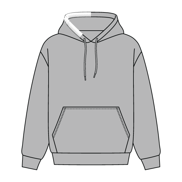 Stitched Neck Hoodie Cozy Fleece