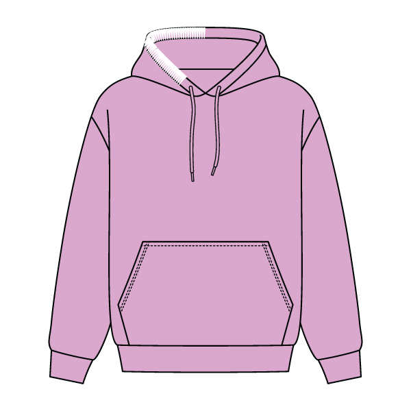 Stitched Neck Hoodie Cozy Fleece