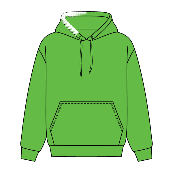 Stitched Neck Hoodie Cozy Fleece