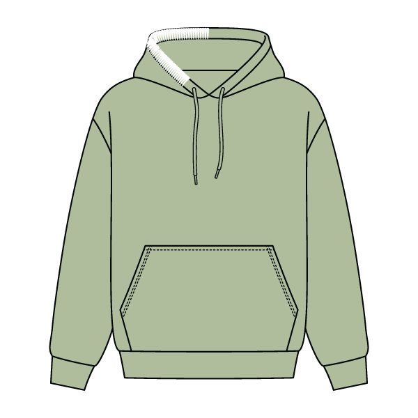 Stitched Neck Hoodie Cozy Fleece