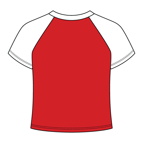 Reverse Baseball Crop Tee