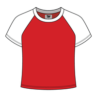 Reverse Baseball Crop Tee