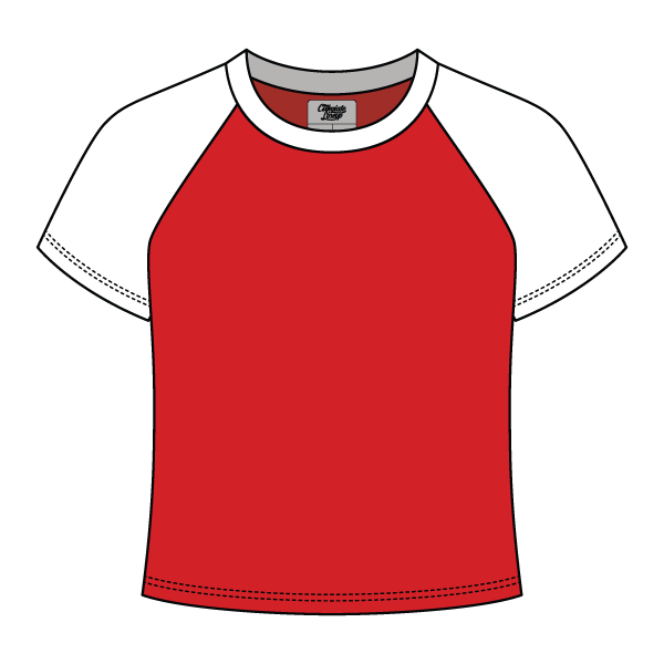 Reverse Baseball Crop Tee