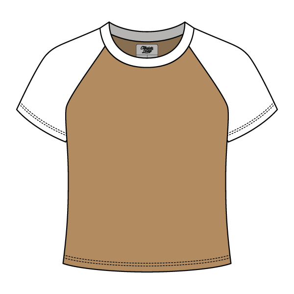 Reverse Baseball Crop Tee