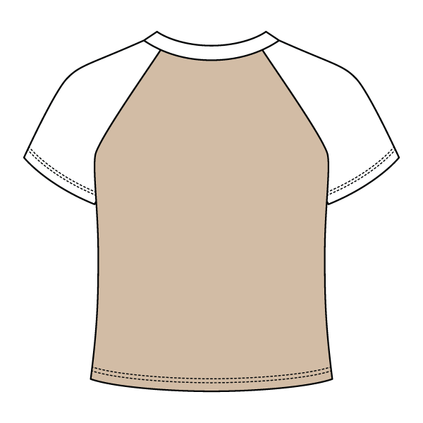 Reverse Baseball Crop Tee
