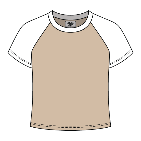 Reverse Baseball Crop Tee