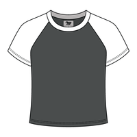 Reverse Baseball Crop Tee