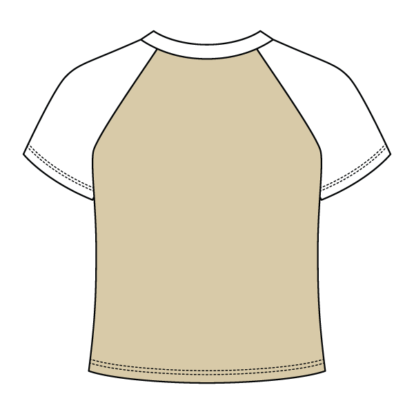 Reverse Baseball Crop Tee