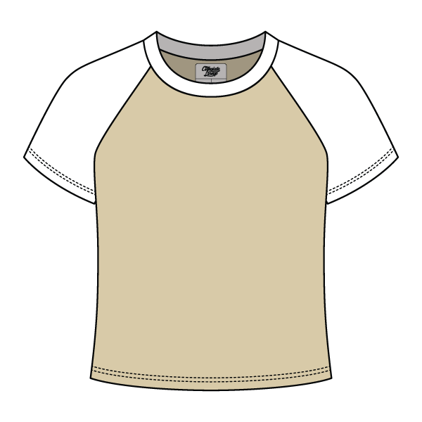 Reverse Baseball Crop Tee