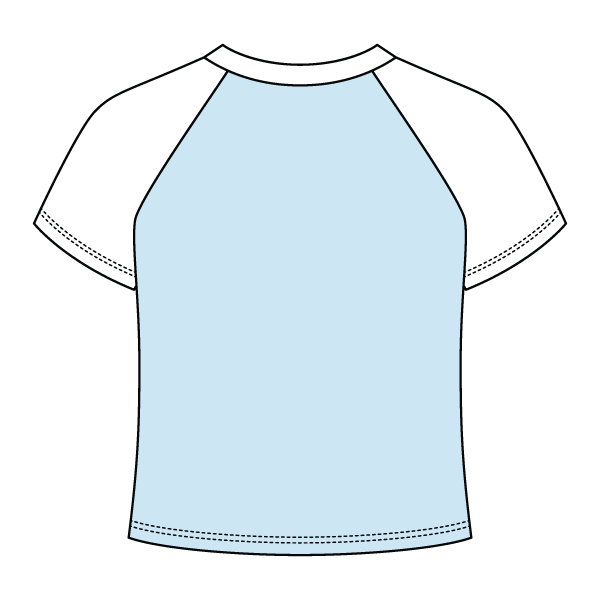 Reverse Baseball Crop Tee