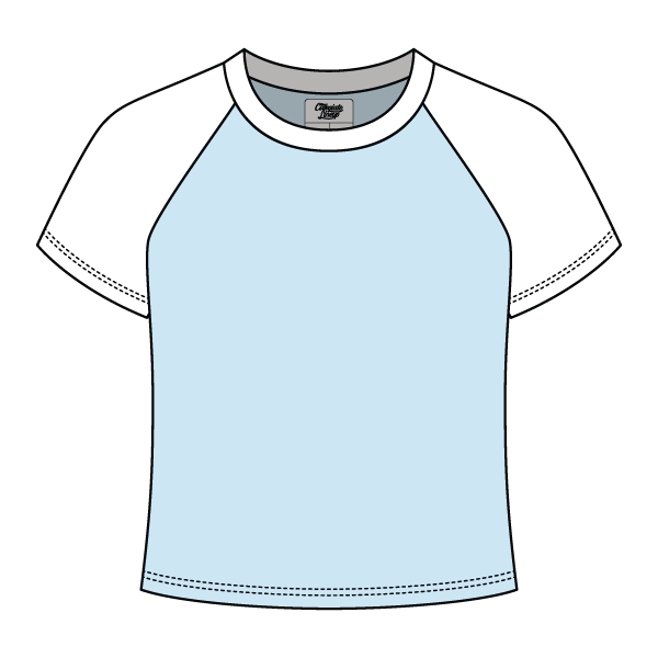 Reverse Baseball Crop Tee